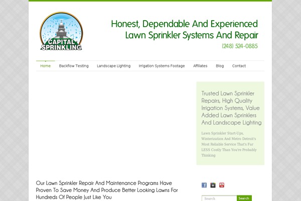 lawnsprinklersdetroit.com site used Eliteprotheme