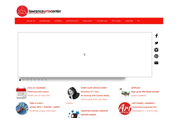 lawrenceartscenter.org site used Lawrence-arts-center-2019