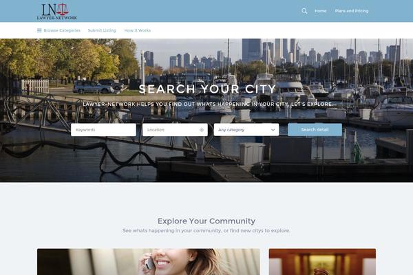 Listify theme site design template sample