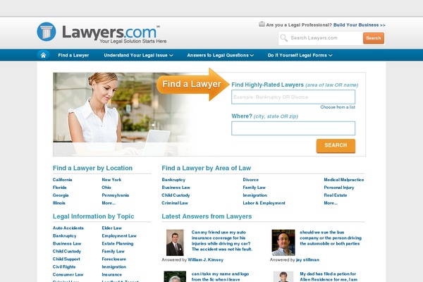 Lawyers theme websites examples