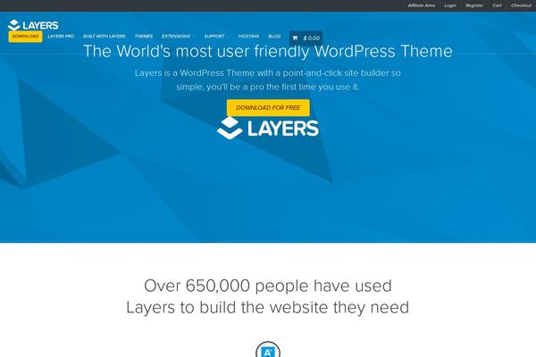Layers theme site design template sample