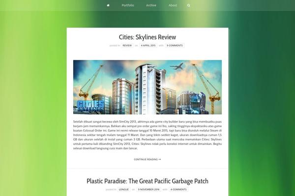 Bloggy theme site design template sample