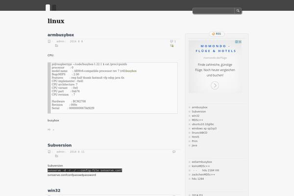 zBench theme site design template sample