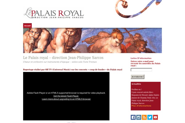 Site using YouTube Embed plugin