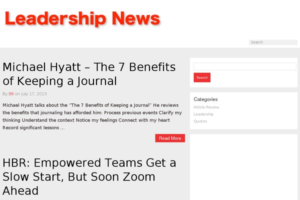 leadershipnews.org site used Modernblog