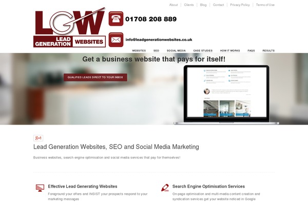 leadgenerationwebsites.co.uk site used SiteOrigin North