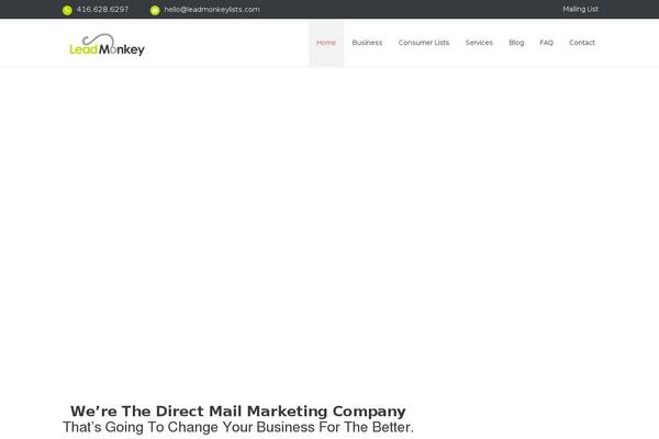 leadmonkeylists.com site used Envor