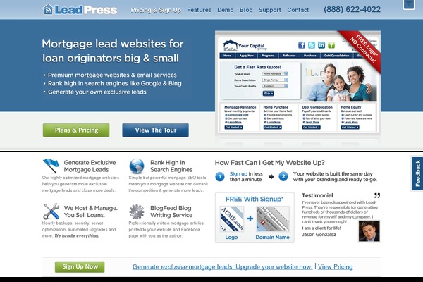 Lead Press theme site design template sample