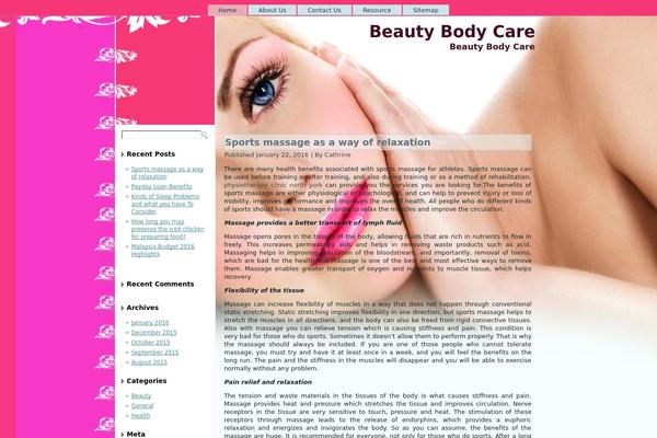 beauty_body_care theme websites examples