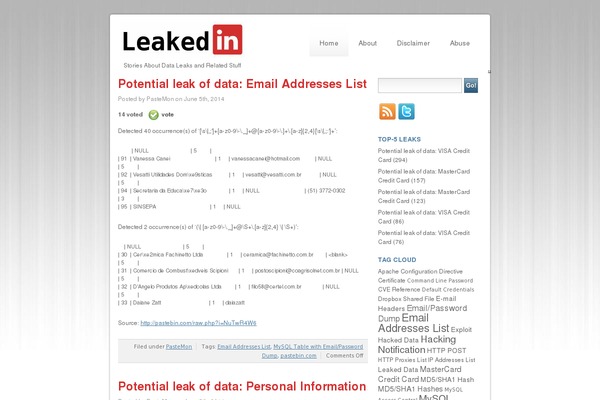 Easy Social website example screenshot
