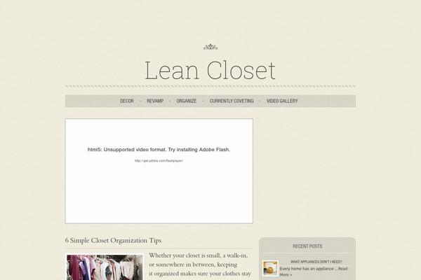 leancloset.com site used Announcement