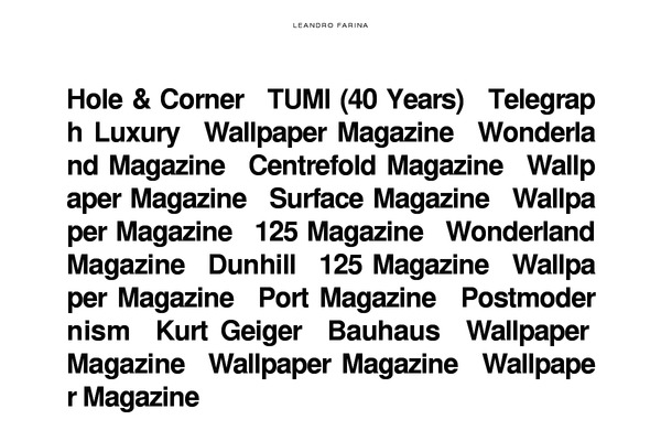 farina theme websites examples