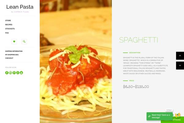 leanpasta.co.nz site used Butiko