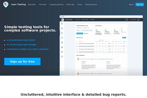 leantesting theme websites examples