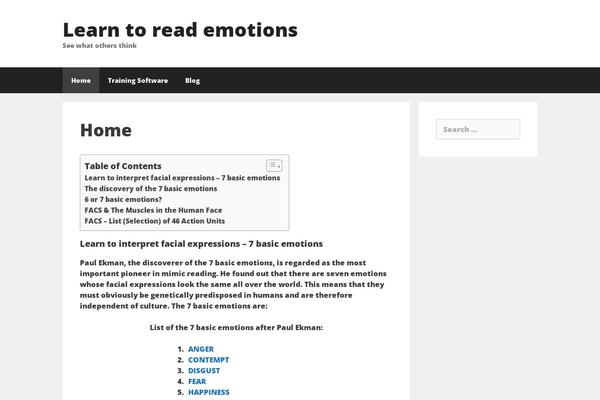 Site using Easy Table of Contents plugin