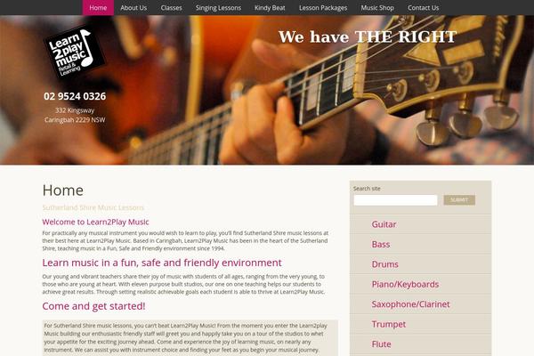 Music theme site design template sample