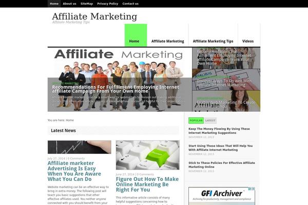 Site using Arscode-social-slider plugin