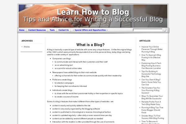 learnbloggingonline.com site used Socrates