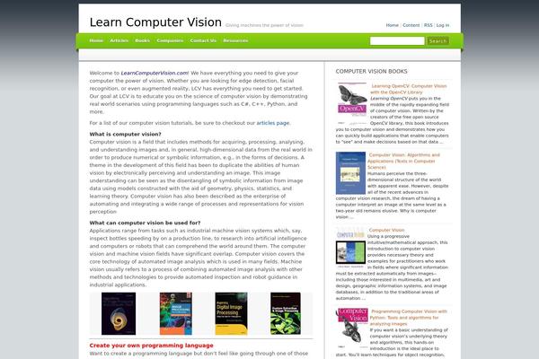 learncomputervision.com site used Cordobo Green Park 2