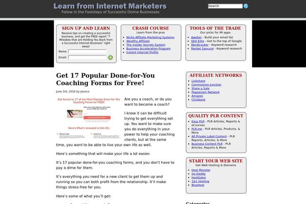 Im theme site design template sample