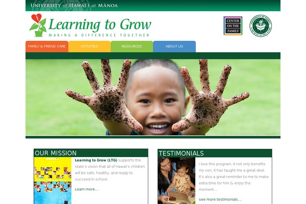 Learn theme site design template sample
