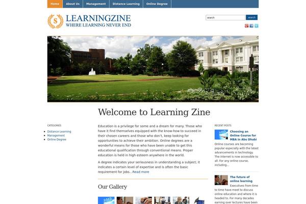 Academica theme site design template sample