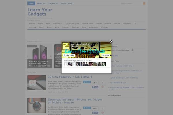 Site using IK Facebook Plugin plugin