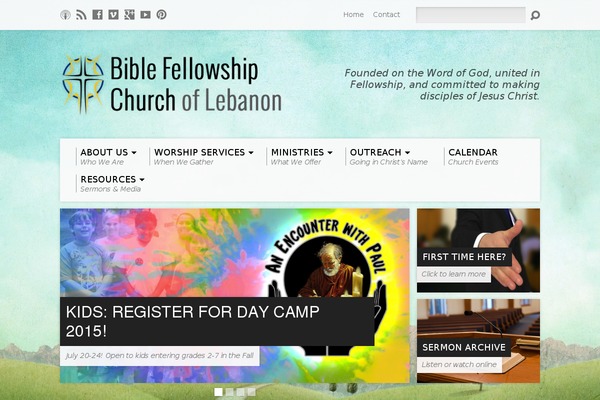 Resurrect theme site design template sample