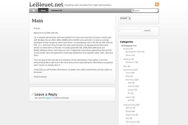 iBlog theme site design template sample