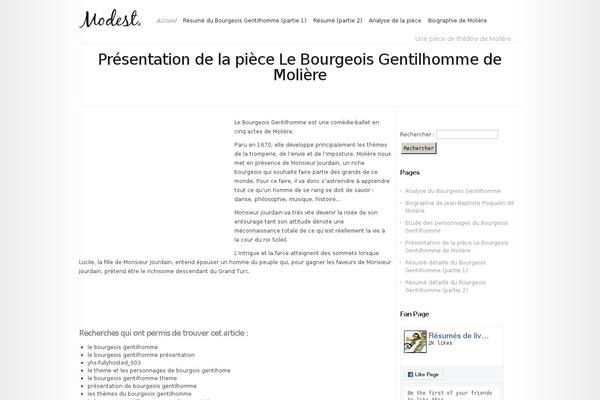 Modest theme site design template sample