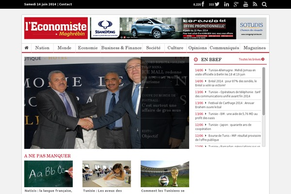leconomistemaghrebin.com site used Foxiz