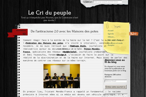 Anarcho Notepad theme site design template sample