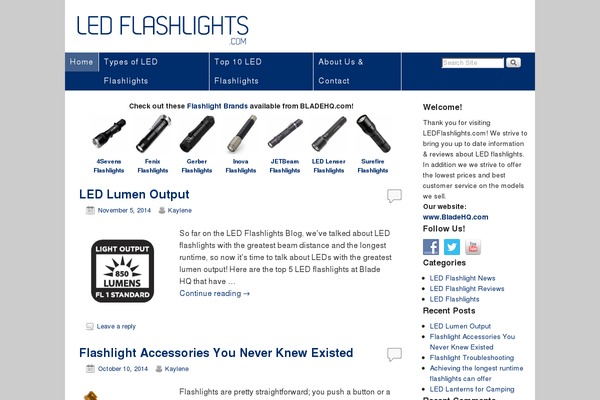ledflashlights.com site used Weaver II pro