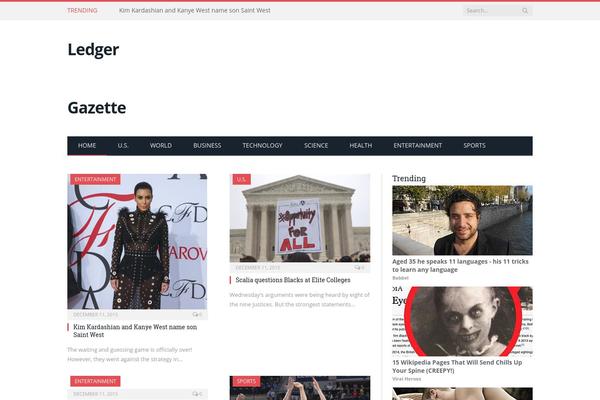 NewsTimes theme site design template sample