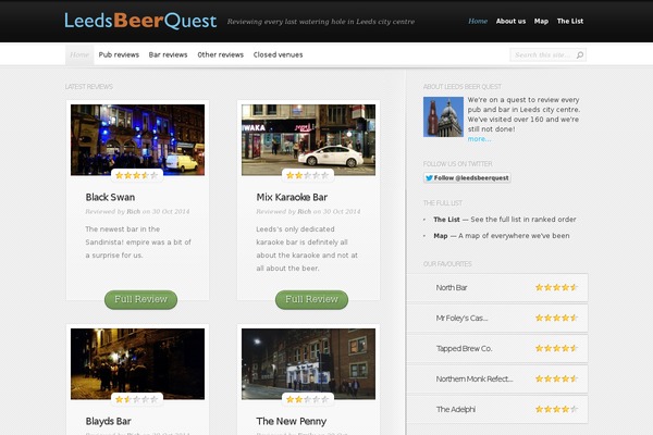 InReview theme site design template sample