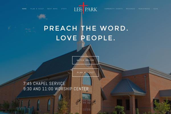 leeparkchurch.org site used Realchurch