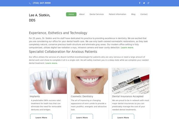 Pearl-child theme site design template sample