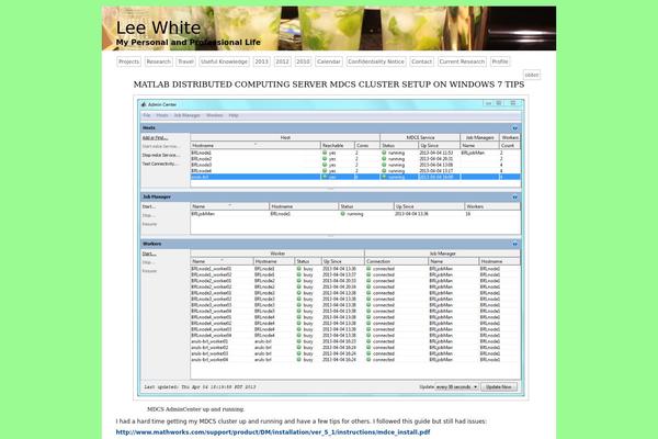 leewhite.org site used WPFolio