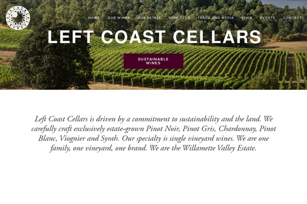 leftcoastcellars.com site used Left-coast-cellars