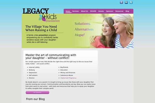 legacy4kids.com site used Legacy4kids