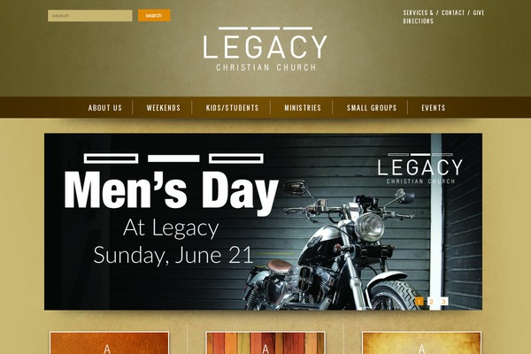 Legacy theme site design template sample