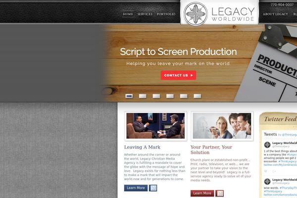 Legacy theme site design template sample