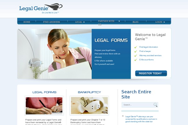 legalgenie.com site used Qwertypress