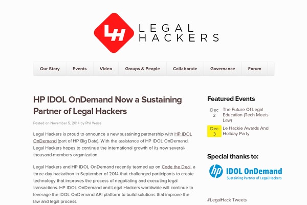 Site using WP Meetup plugin
