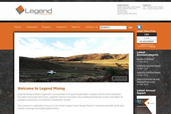 legendmining.com.au site used Legend
