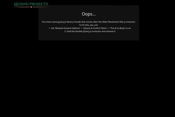 Site using Revslider-slicey-addon plugin