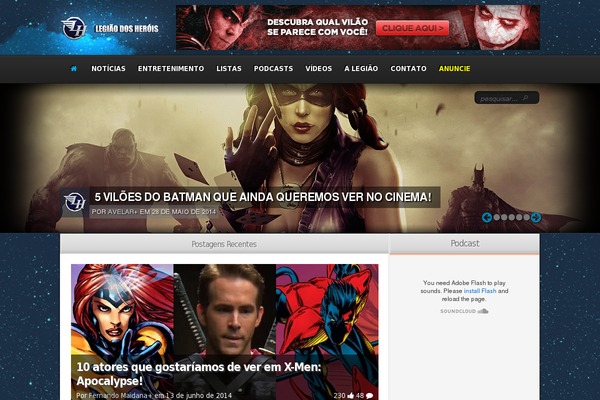 legiaodosherois.com.br site used Legiao3.0.0