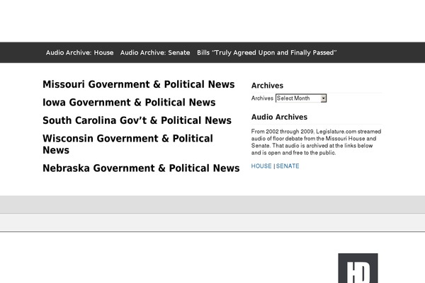 legislature.com site used HDboilerplate