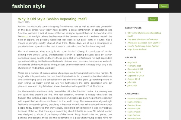 RCG Forest theme site design template sample