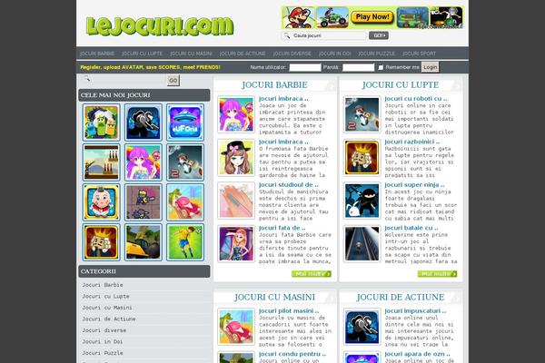 FunGames theme site design template sample